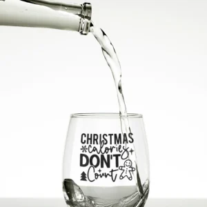 Christmas calories dont count Glass Tumbler