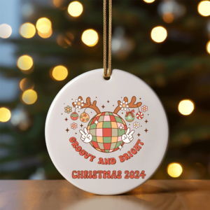 Groovy and Bright Christmas Ornament 2024